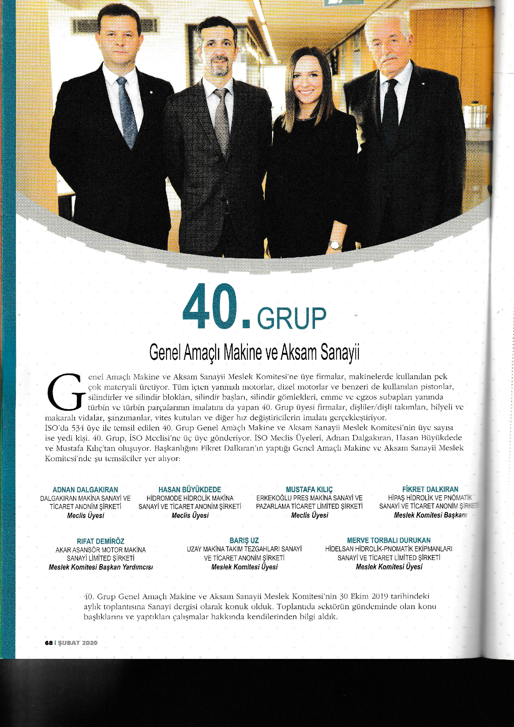 40. Grup Genel Amaçlı Makine ve Aksam Sanayii