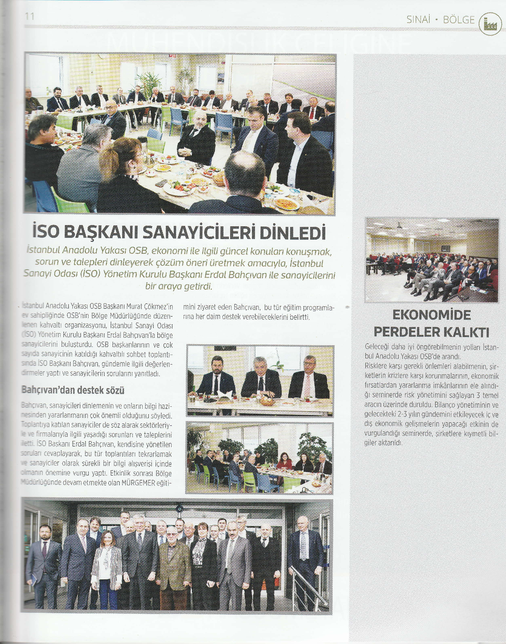 ISO Başkanı  Sanayicileri  Dinledi 